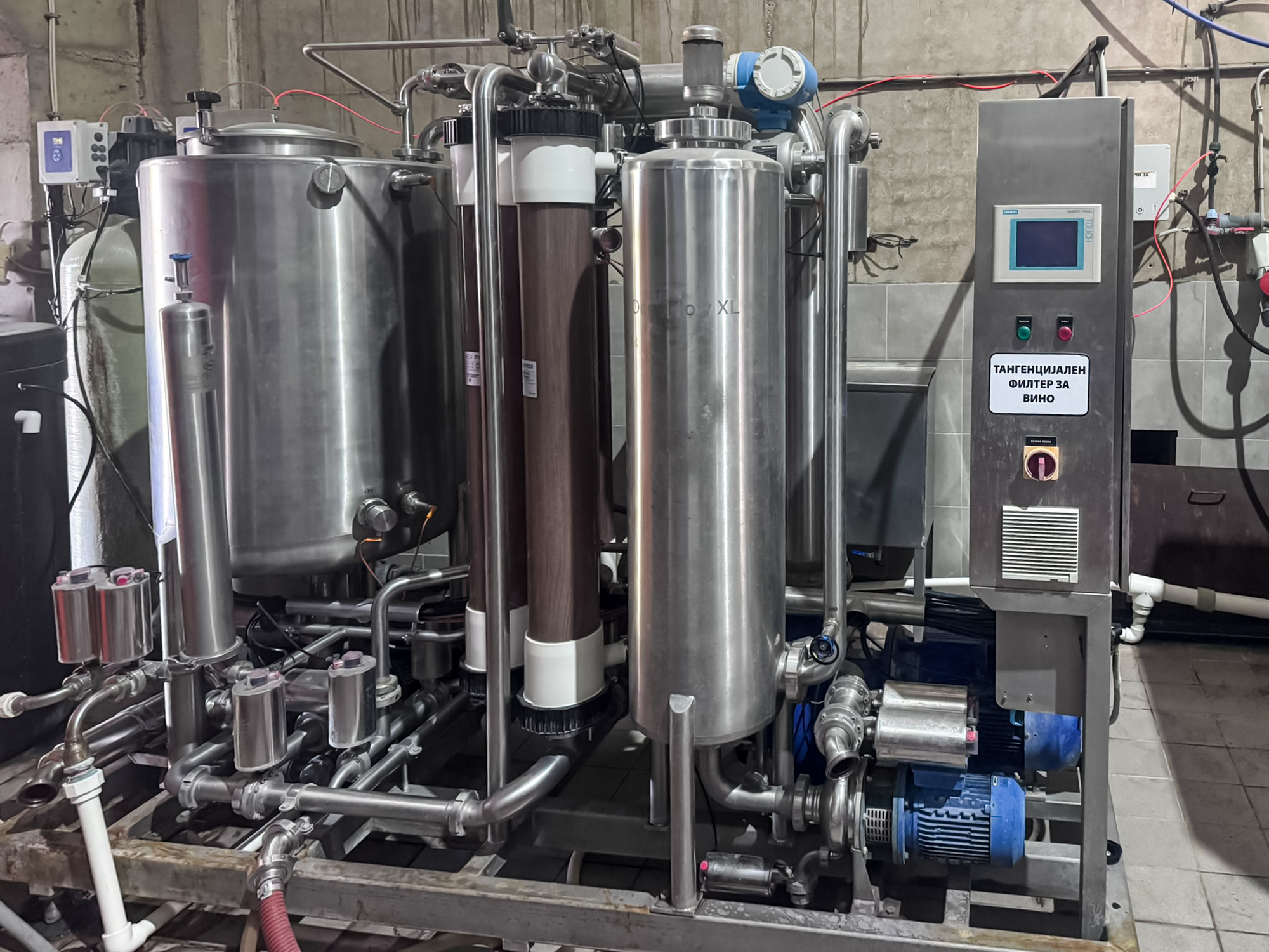 Pall Oenoflow XL-5A (crossflow microfiltration) System for Rigo Winery